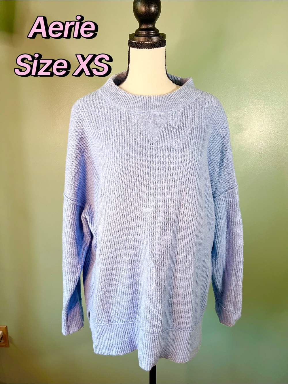 aerie Light Blue Crewneck Sweater Size XS